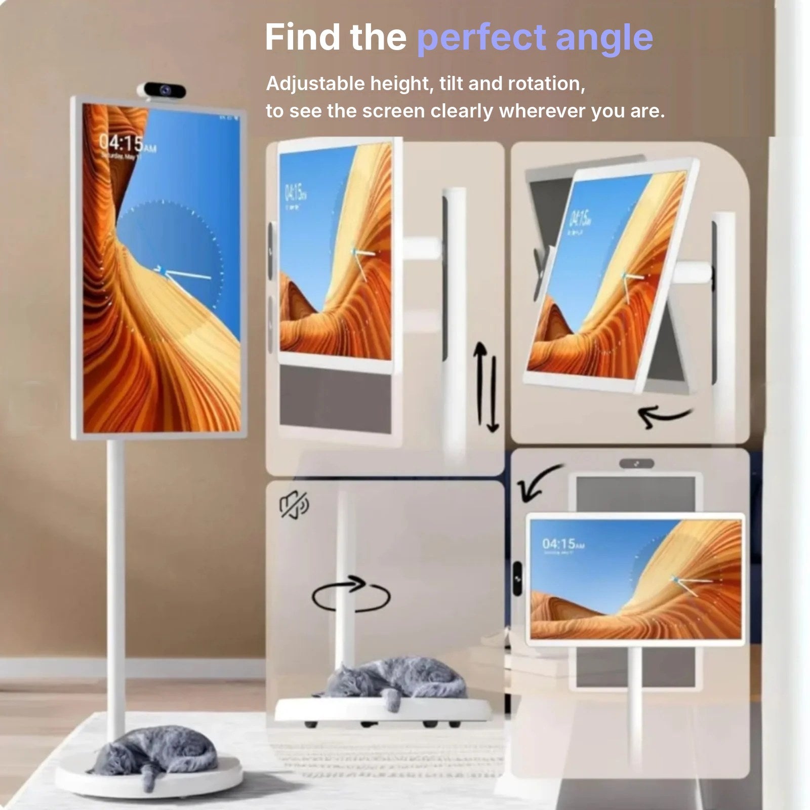 TV HOME: adjustable height, tilt and rotation